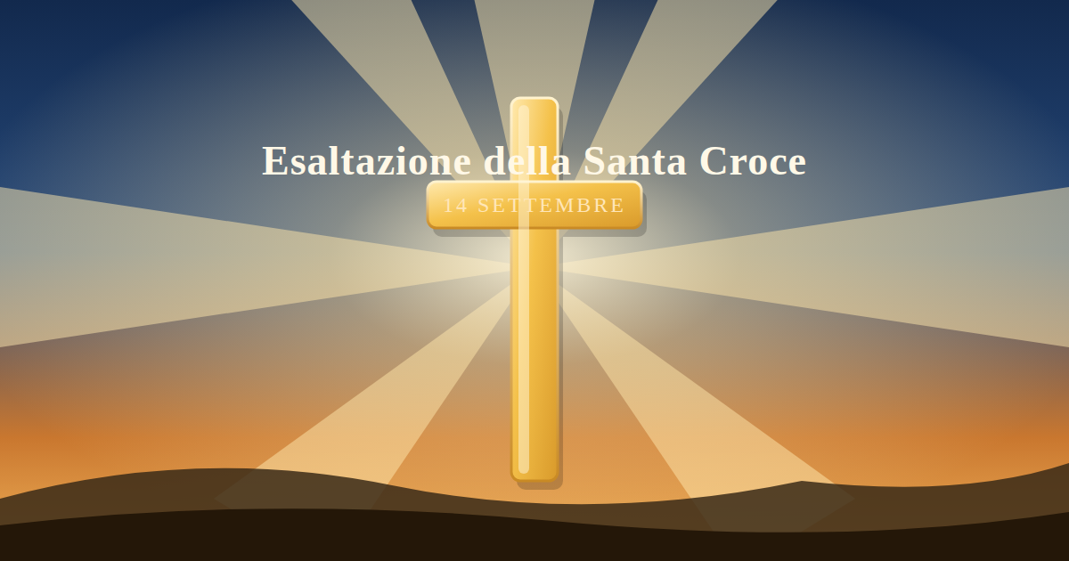 Esaltazione della Santa Croce, 14 settembre - croce dorata e raggi di luce